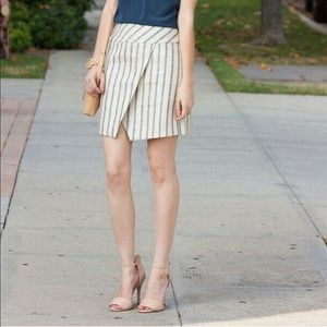 J.Crew Cross Over Linen Wrap Skirt Size 0